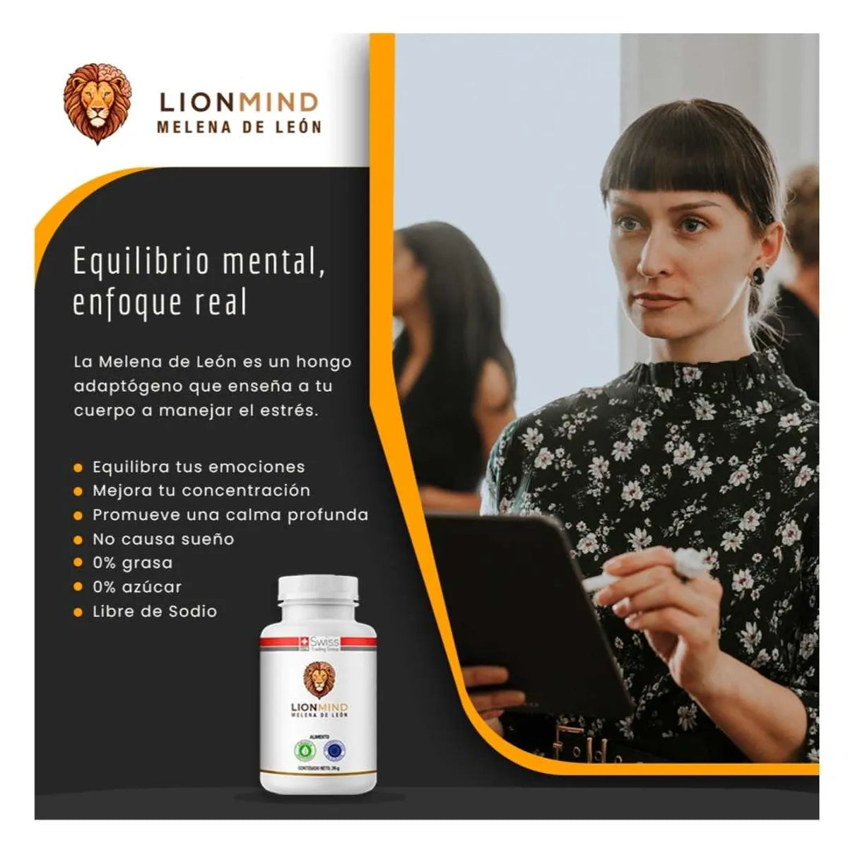 Melena de León – Suplemento Natural para Memoria, Enfoque y Energía Mental