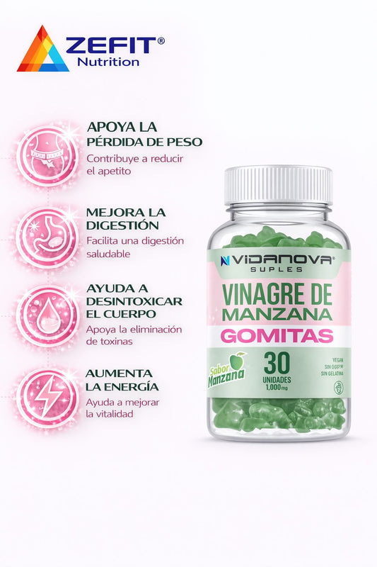 Gomitas de Vinagre de Manzana – Fórmula Premium 1000 mg | 30 Unidades