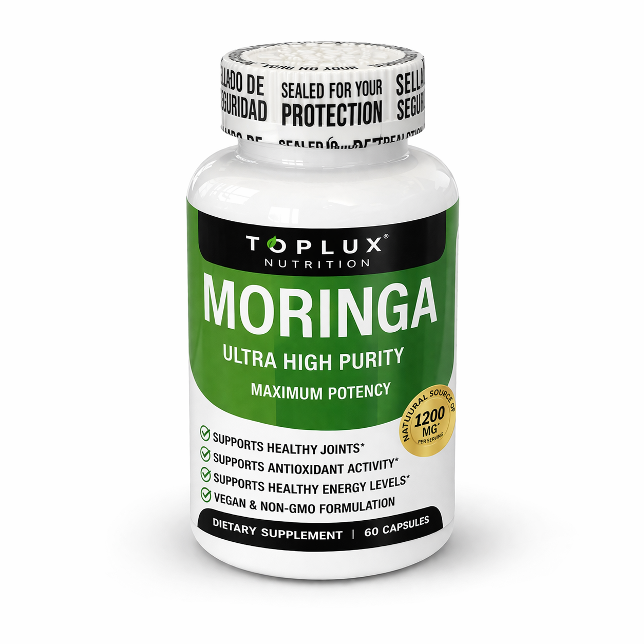 Moringa Alta Pureza 1200 mg – Energía Natural, Antioxidante y Vitalidad Diaria