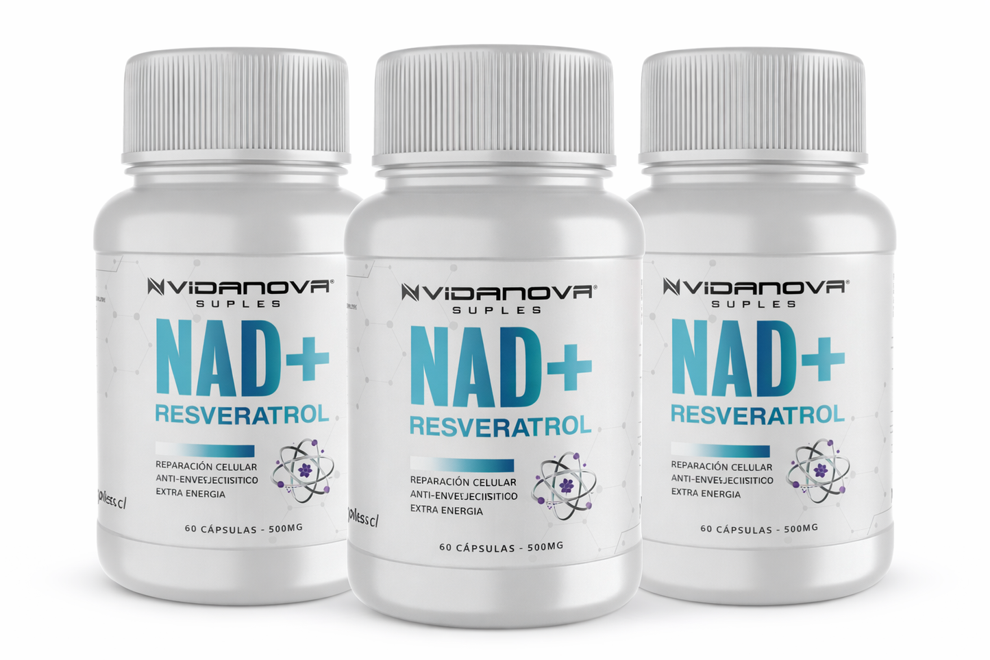 Pack NAD+ Resveratrol x3 – Energía Celular, Vitalidad y Bienestar Integral
