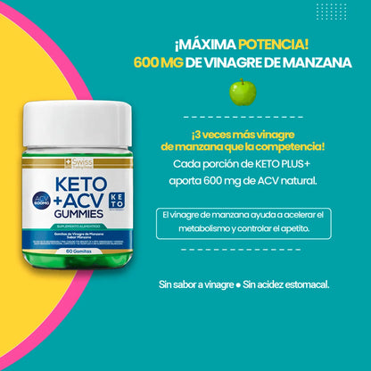 Keto + ACV Gummies – Gomitas con Vinagre de Manzana para Metabolismo y Control de Peso