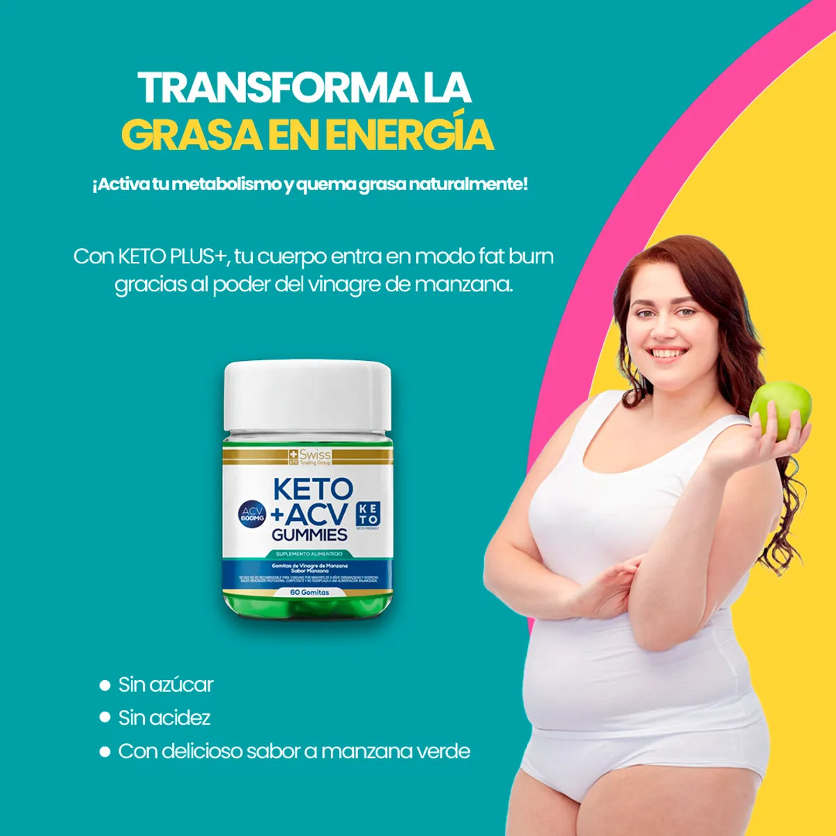 Keto + ACV Gummies – Gomitas con Vinagre de Manzana para Metabolismo y Control de Peso