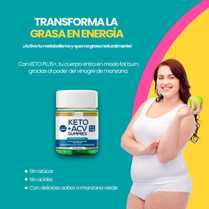 Keto + ACV Gummies – Gomitas con Vinagre de Manzana para Metabolismo y Control de Peso