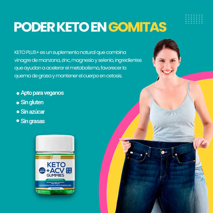 Keto + ACV Gummies – Gomitas con Vinagre de Manzana para Metabolismo y Control de Peso