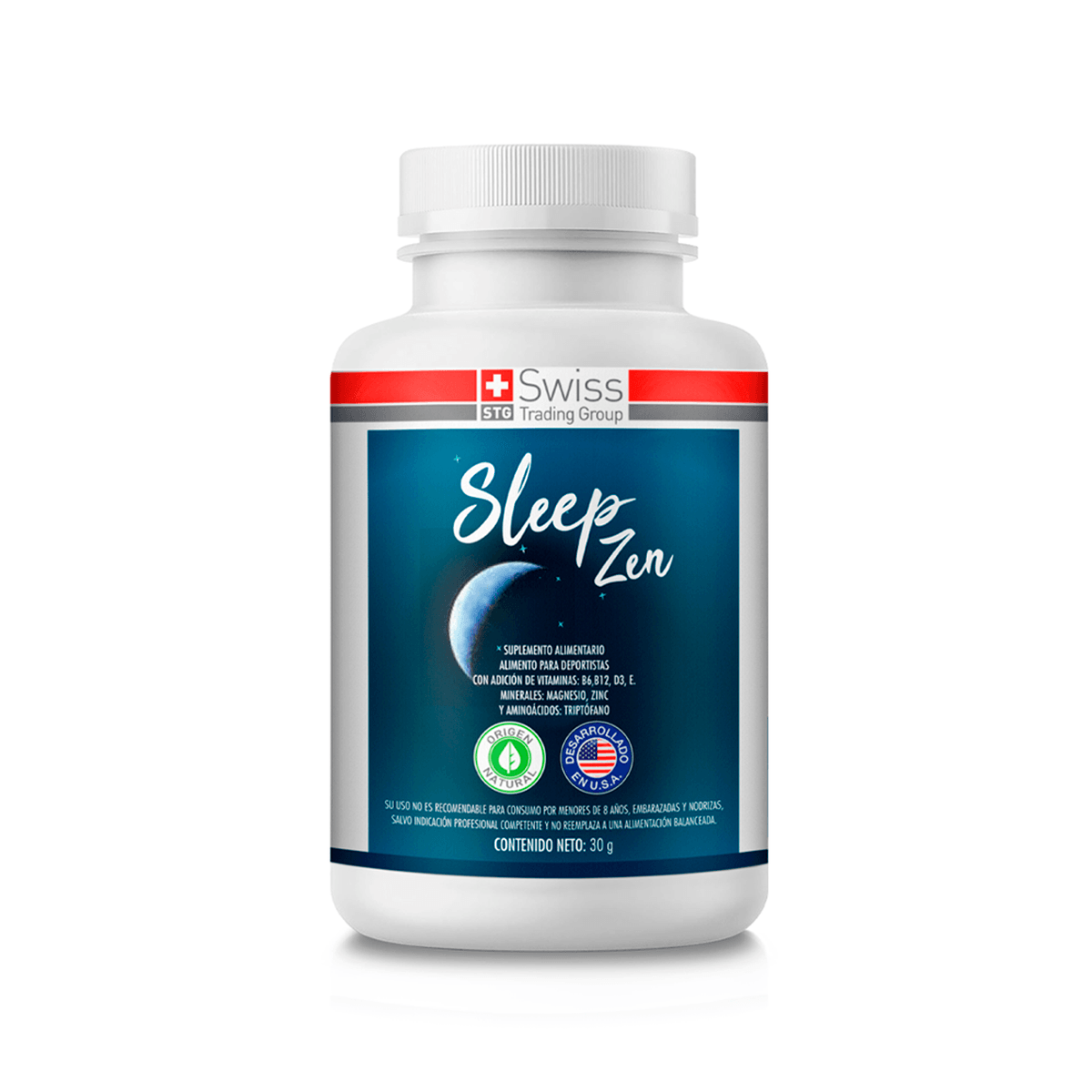 Sleep Zen – Descanso y Relajación Nocturna | Magnesio + Triptófano | 60 Cápsulas