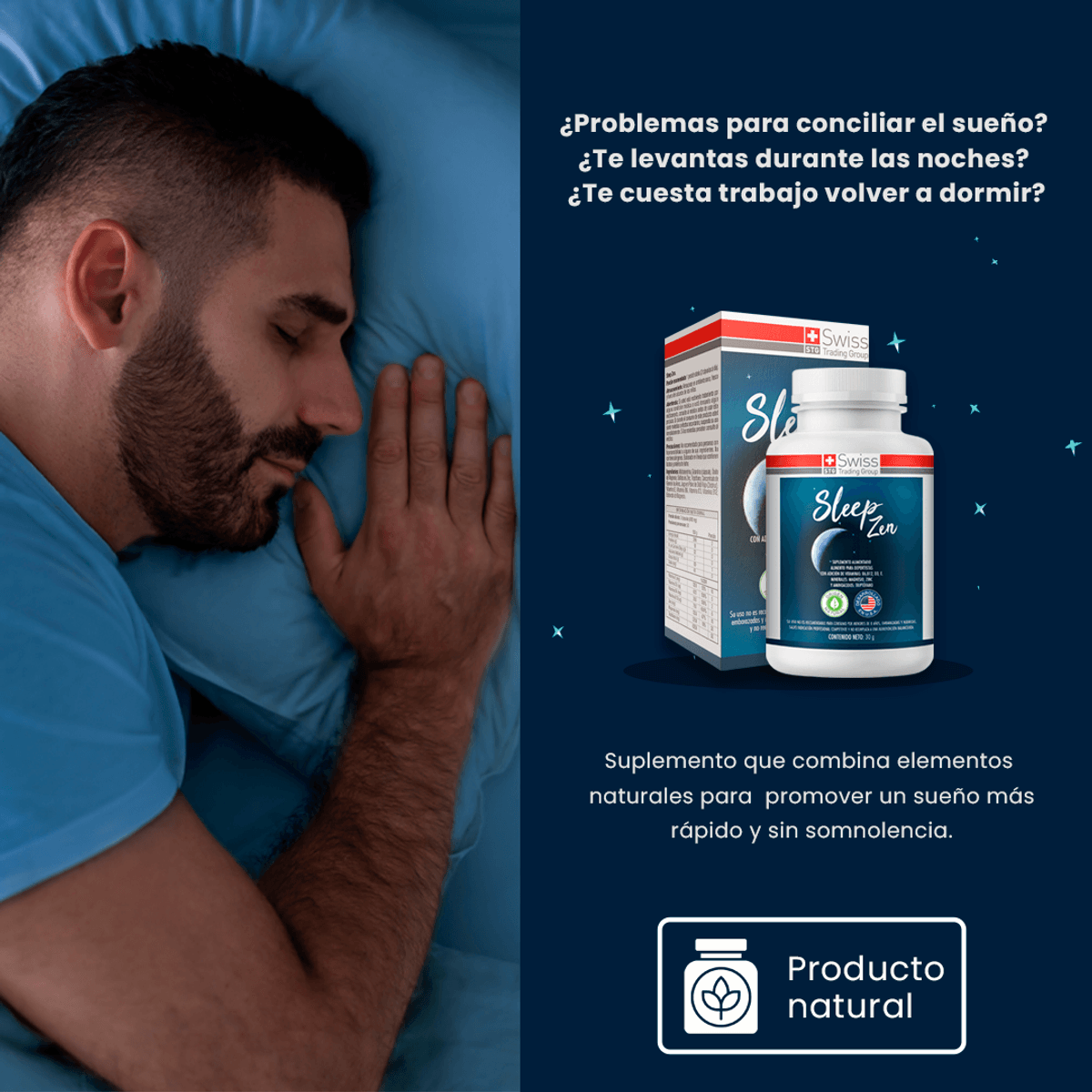 Sleep Zen – Descanso y Relajación Nocturna | Magnesio + Triptófano | 60 Cápsulas