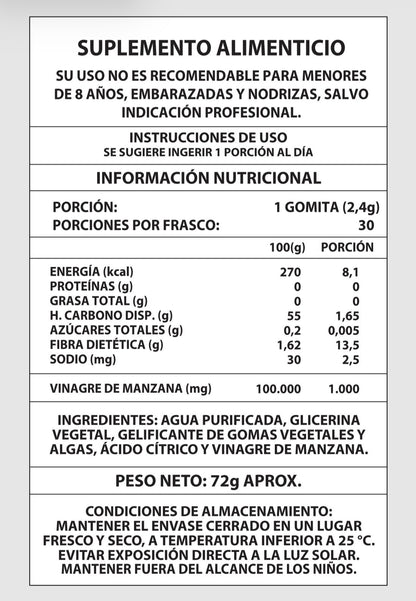 Gomitas de Vinagre de Manzana – Fórmula Premium 1000 mg | 30 Unidades