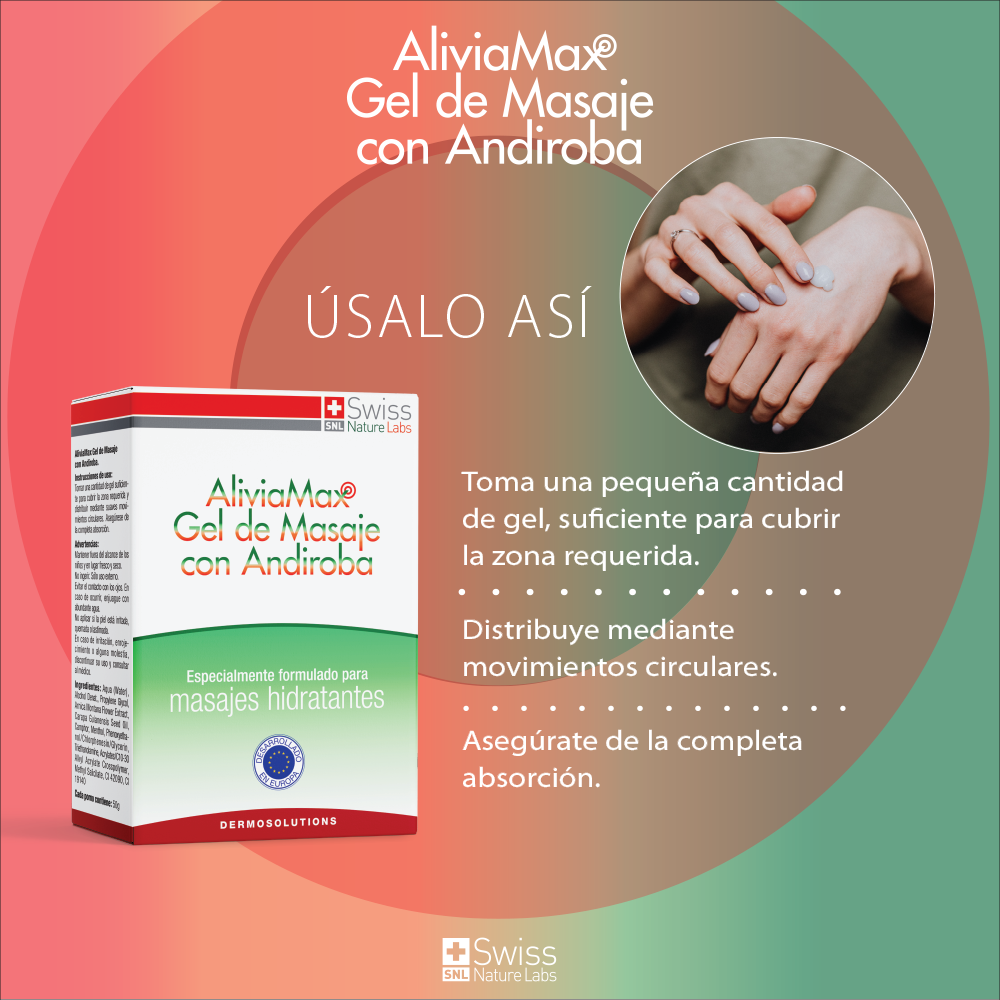 AliviaMax Gel de Masaje con Andiroba | Relajación Muscular