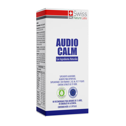 Audio Calm – Concentración y Bienestar Mental | Vitaminas B + Té Verde | 60 Cápsulas