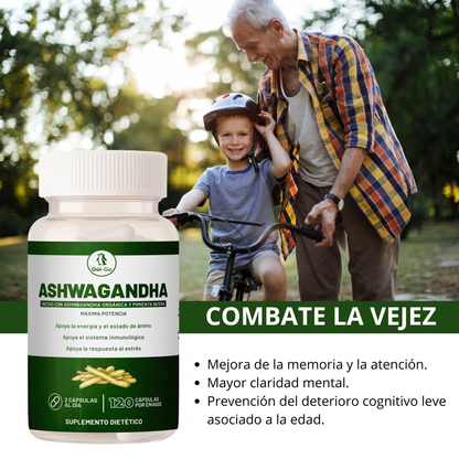 Ashwagandha 12:1 Alta Potencia + Black Pepper | Equilibrio, Calma y Vitalidad