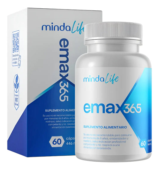 Emax 365 Mindalife | Suplemento Alimentario 60 Cápsulas para Bienestar Integral