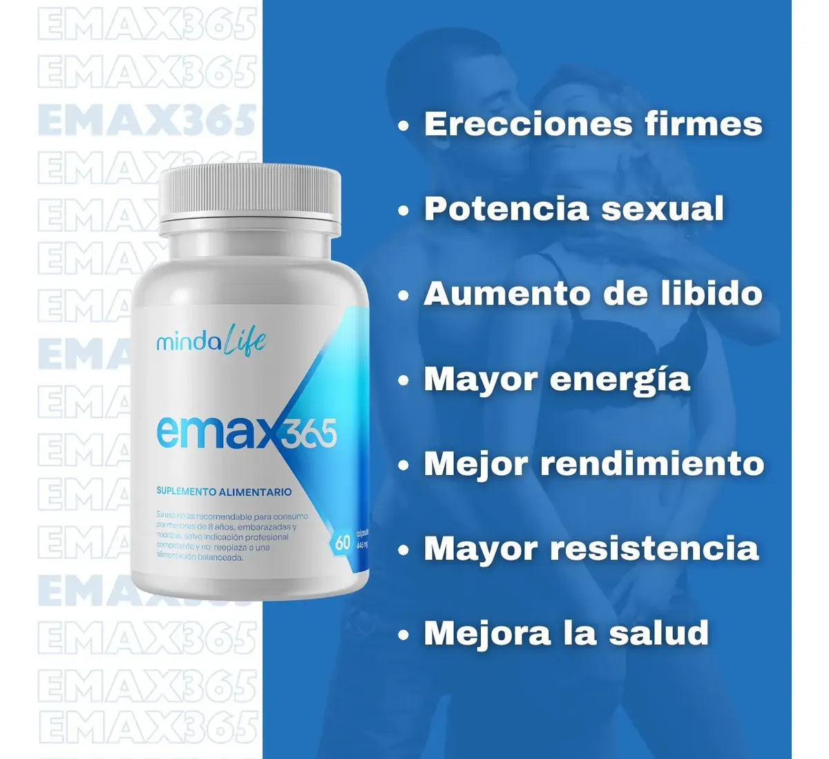 Emax 365 Mindalife | Suplemento Alimentario 60 Cápsulas para Bienestar Integral