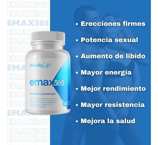 Emax 365 Mindalife | Suplemento Alimentario 60 Cápsulas para Bienestar Integral