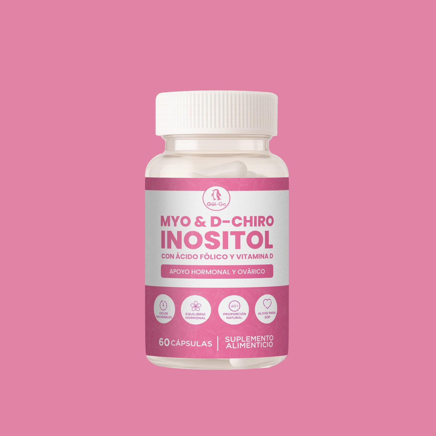 Myo & D-Chiro Inositol 60 Cápsulas Apoyo Hormonal y Equilibrio Ovárico