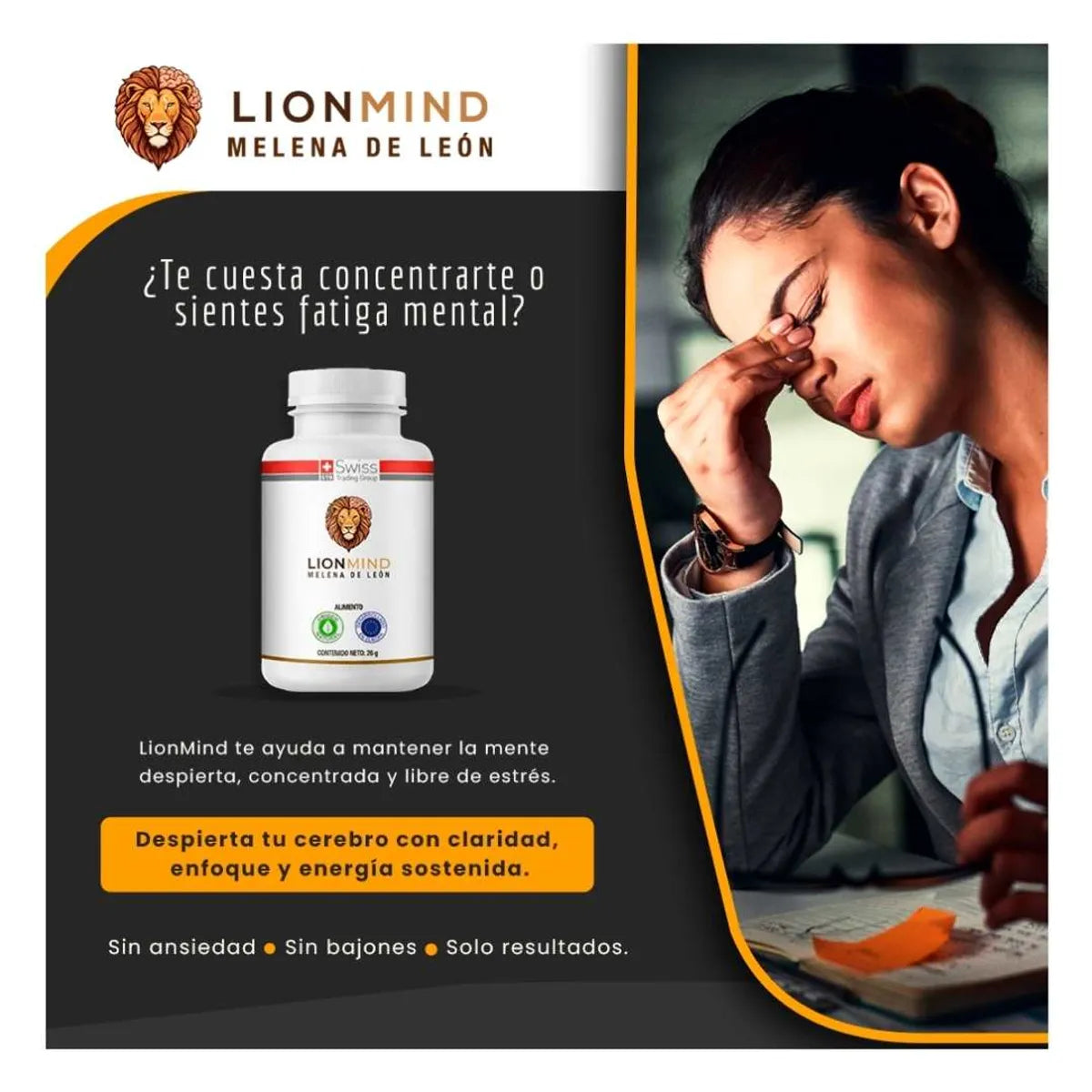 Melena de León – Suplemento Natural para Memoria, Enfoque y Energía Mental