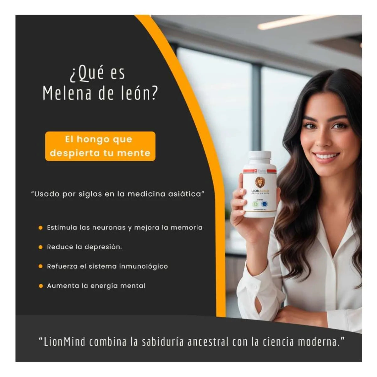 Melena de León – Suplemento Natural para Memoria, Enfoque y Energía Mental