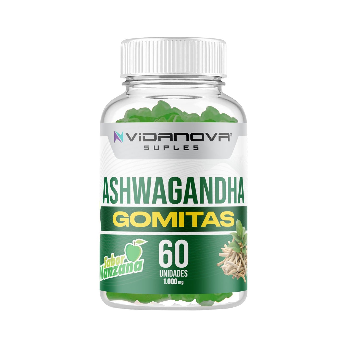 Ashwagandha Gomitas 1000mg | Reduce Estrés y Mejora el Enfoque | ZEFIT