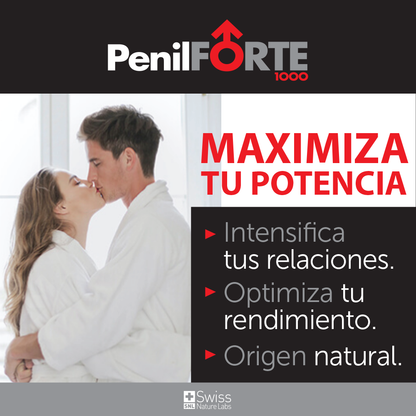 Penil Forte 1000 – Energía y Vitalidad Masculina | L-Arginina + Ginseng | 30 Cápsulas