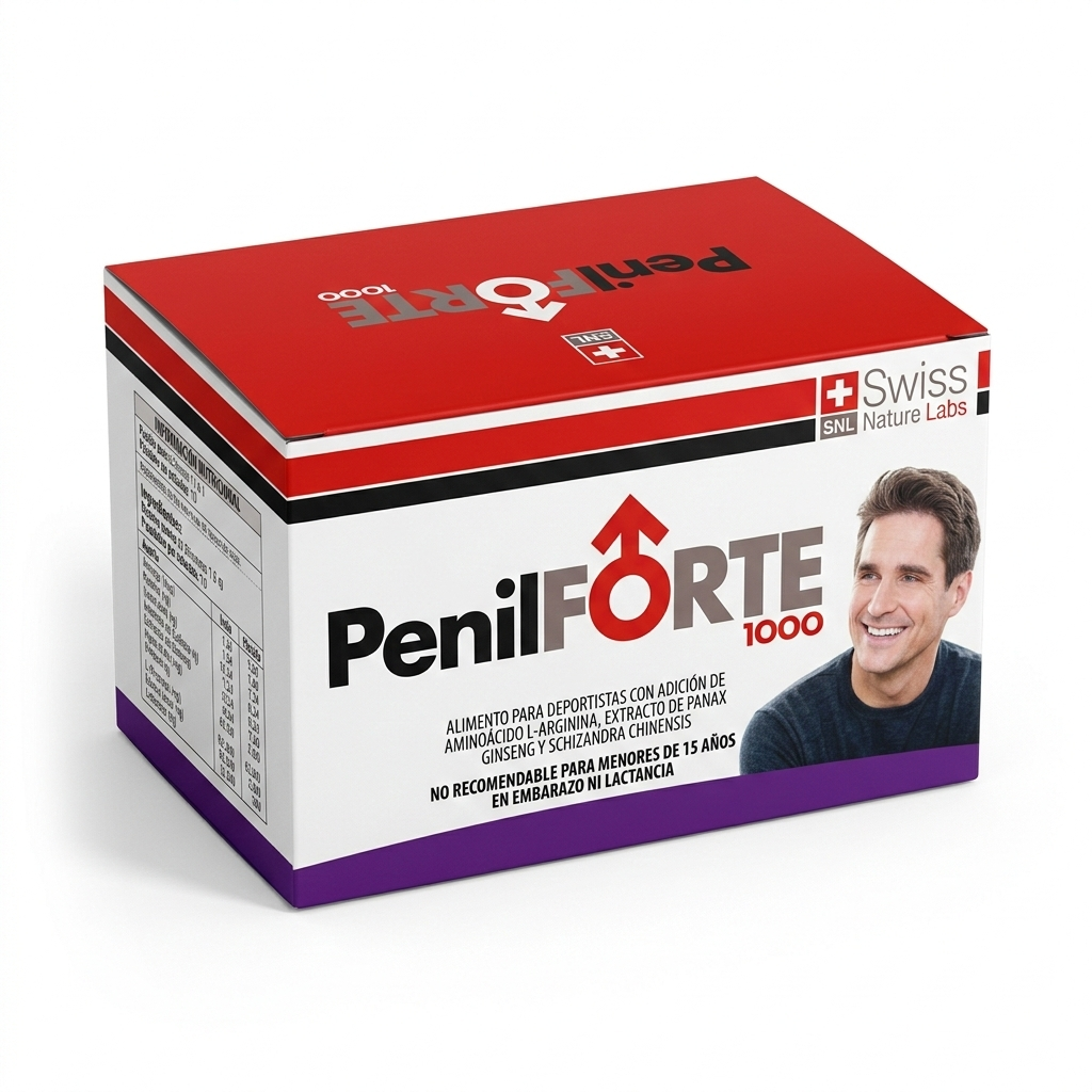 Penil Forte 1000 – Energía y Vitalidad Masculina | L-Arginina + Ginseng | 30 Cápsulas