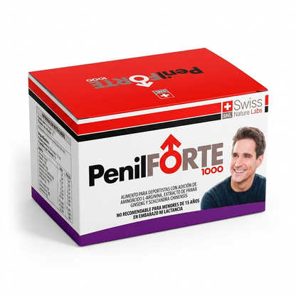 Penil Forte 1000 – Energía y Vitalidad Masculina | L-Arginina + Ginseng | 30 Cápsulas