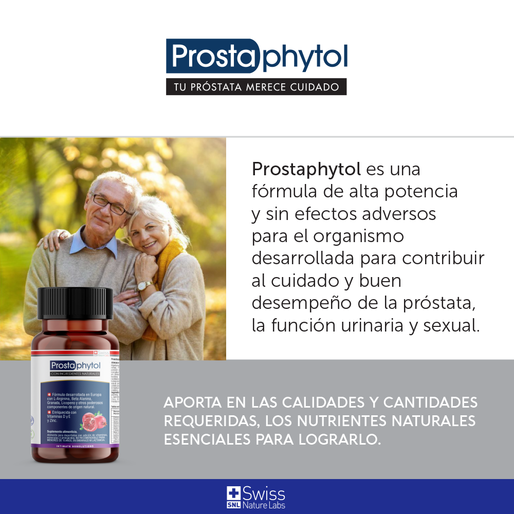 Prostaphytol – Bienestar Masculino | L-Arginina, L-Carnitina y Zinc | 60 Cápsulas