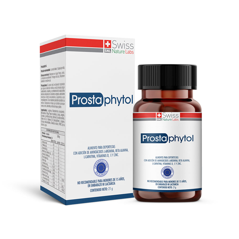 Prostaphytol – Bienestar Masculino | L-Arginina, L-Carnitina y Zinc | 60 Cápsulas