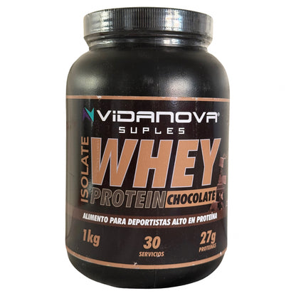 Whey Protein Isolate Chocolate 1 kg – Recuperación, Fuerza y Desarrollo Muscular Premium