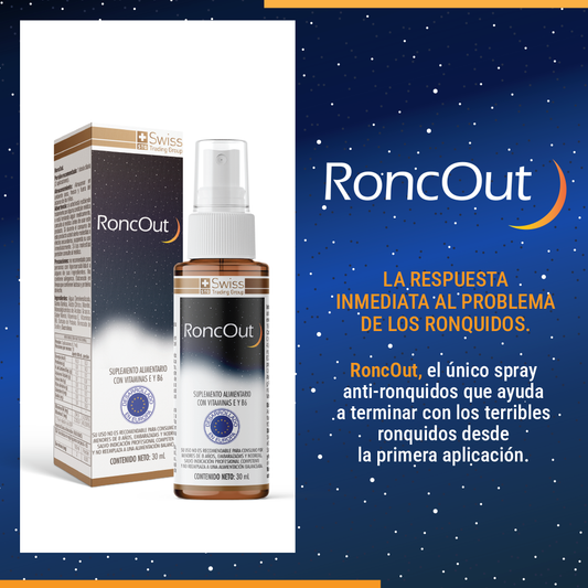 RoncOut Gotas – Apoyo para Ronquidos y Descanso Nocturno | Vitaminas E y B6 | 30 ml