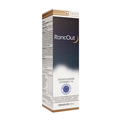 RoncOut Gotas – Apoyo para Ronquidos y Descanso Nocturno | Vitaminas E y B6 | 30 ml