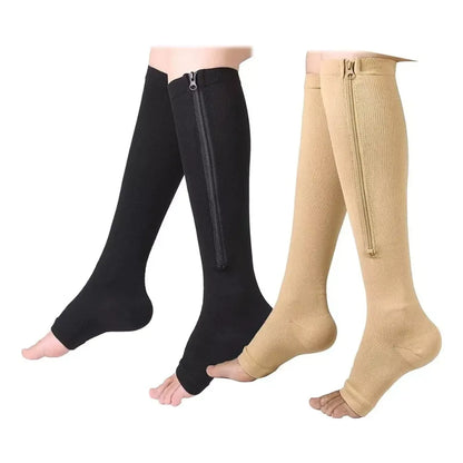 Calcetines de Compresión con Cierre XXL / XXXL – Soporte Circulatorio y Piernas Livianas