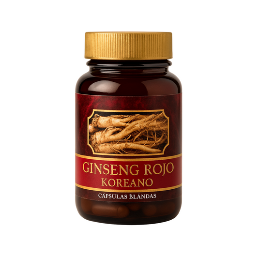 Ginseng Rojo Koreano Cápsulas Blandas | Suplemento Natural Energía y Vitalidad