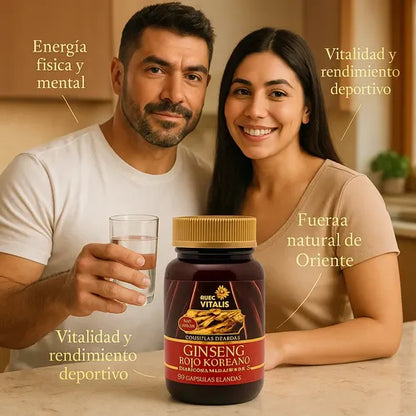 Ginseng Rojo Koreano Cápsulas Blandas | Suplemento Natural Energía y Vitalidad