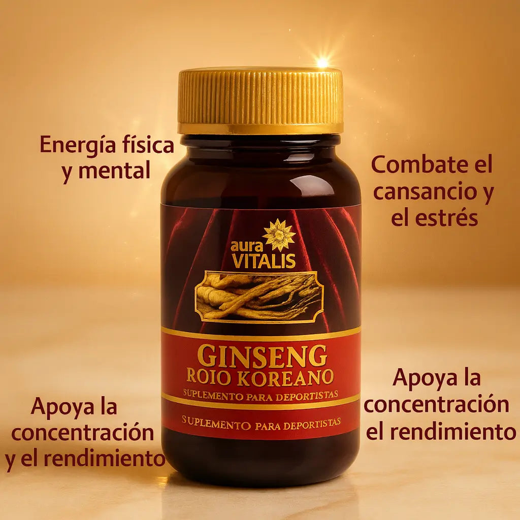 Ginseng Rojo Koreano Cápsulas Blandas | Suplemento Natural Energía y Vitalidad