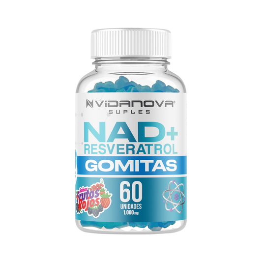NAD+ Resveratrol Gomitas 1000mg | Energía Celular y Anti-Edad