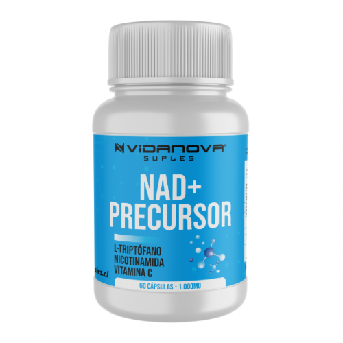 NAD+ Precursor 1000 mg con L-Triptófano, Nicotinamida y Vitamina C – 60 Cápsulas