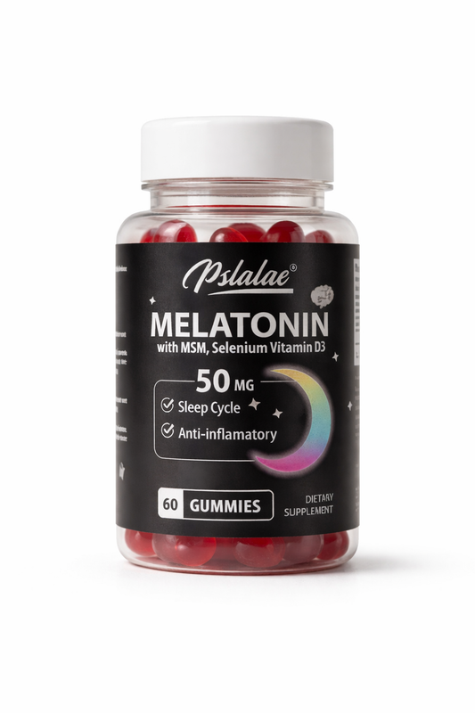Melatonina en Gomitas 50 mg + MSM, Selenio y Vitamina D3 | Descanso Profundo y Equilibrio Nocturno