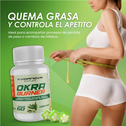Okra Burner 1000 mg – Apoyo Natural para el Control de Peso y Eliminación de Grasas