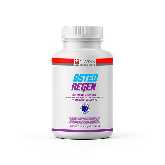 Osteo Regen – Calcio, Magnesio, Vitamina D3 y K2 | 90 Cápsulas | Salud Ósea