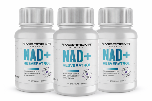 Pack NAD+ Resveratrol x3 – Energía Celular, Vitalidad y Bienestar Integral