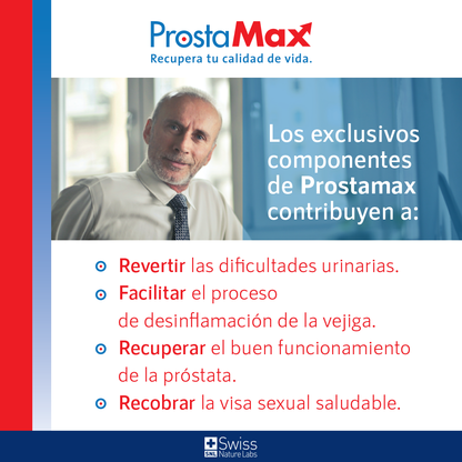 ProstaMax – Zinc, L-Arginina y L-Metionina | 60 Cápsulas | Bienestar Masculino