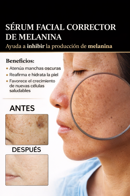 Sérum Facial Corrector de Melanina – Tratamiento Despigmentante Antimanchas