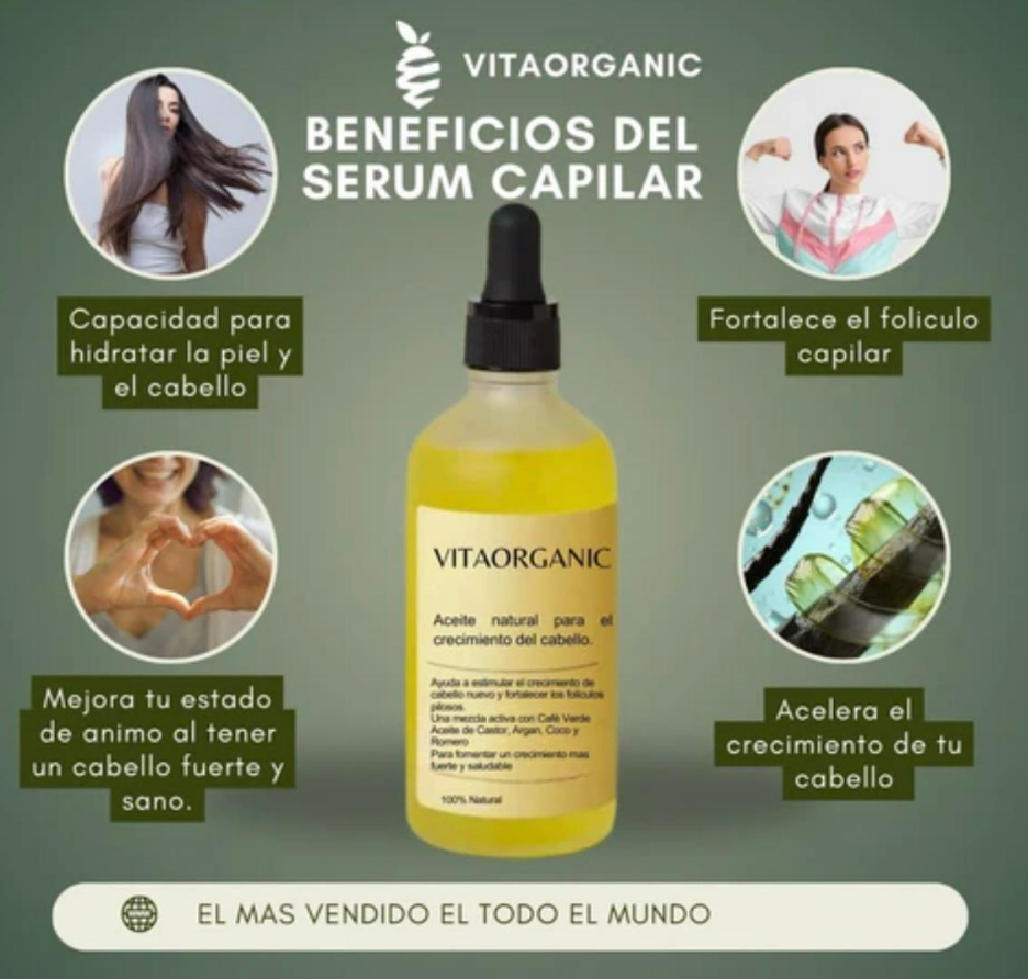 Aceite Capilar VitaOrganic | Crecimiento del Cabello