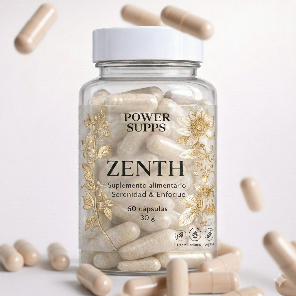 ZENTH Serenidad y Enfoque Avanzado 60 Cápsulas Suplemento Antiestrés y Claridad Mental