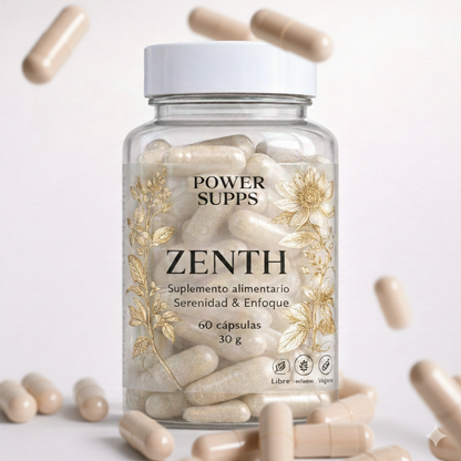 ZENTH Serenidad y Enfoque Avanzado 60 Cápsulas Suplemento Antiestrés y Claridad Mental