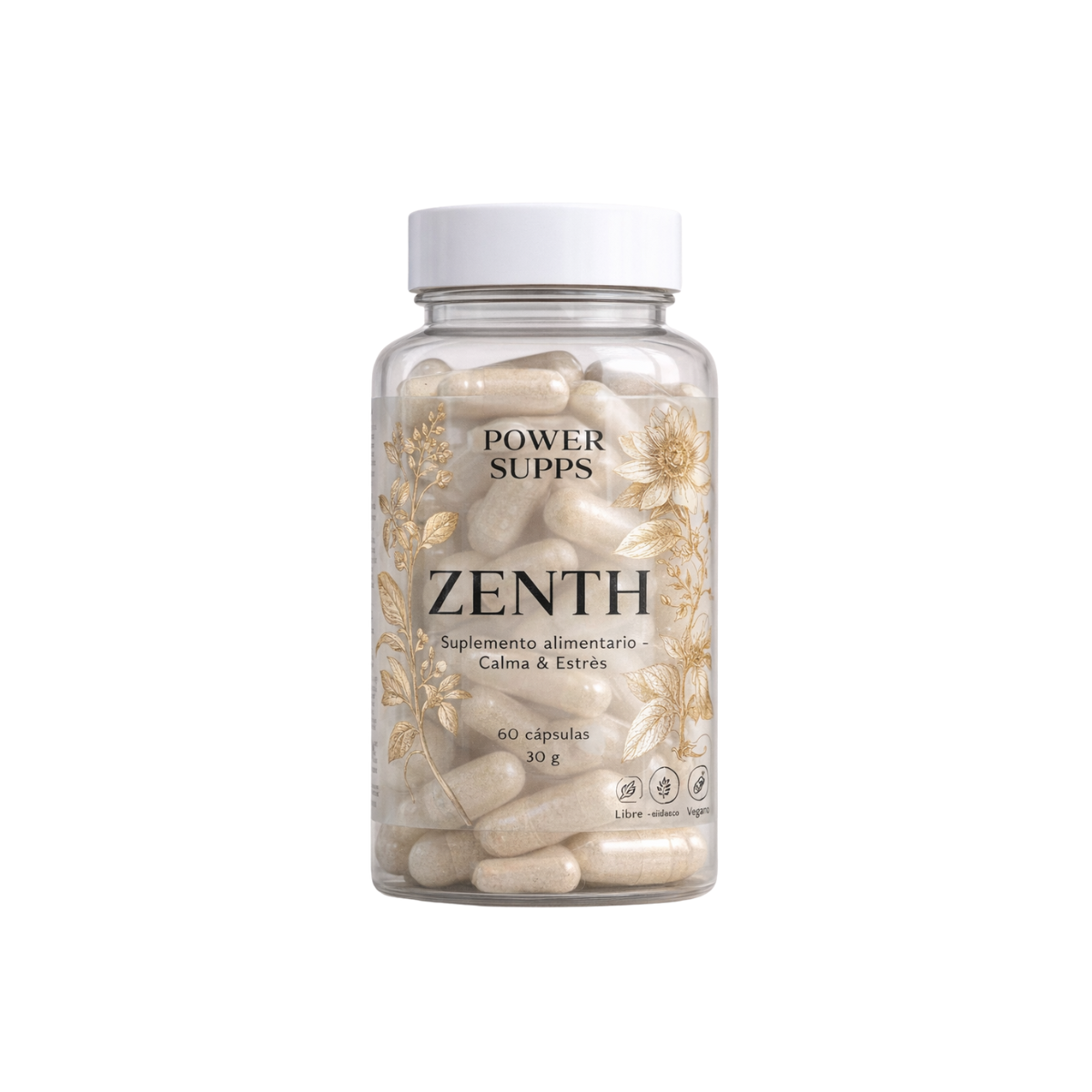 ZENTH Serenidad y Enfoque Avanzado 60 Cápsulas Suplemento Antiestrés y Claridad Mental